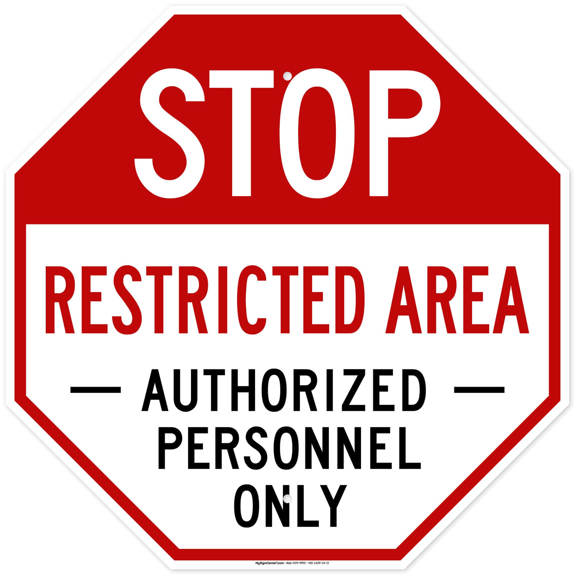 Amazon.com: Stop Restricted Area Authorized Person Only Sign